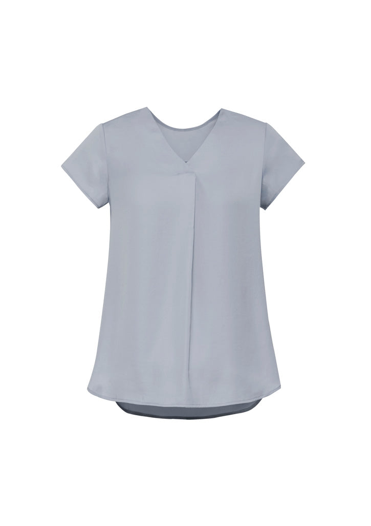 Womens Kayla V-Neck Pleat Blouse RB967LS
