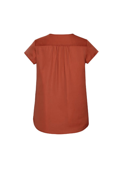 Womens Kayla V-Neck Pleat Blouse RB967LS