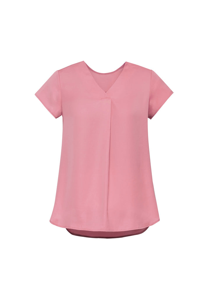 Womens Kayla V-Neck Pleat Blouse RB967LS