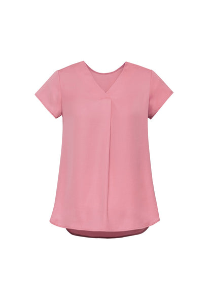 Womens Kayla V-Neck Pleat Blouse RB967LS