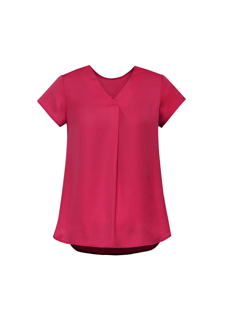 Womens Kayla V-Neck Pleat Blouse RB967LS