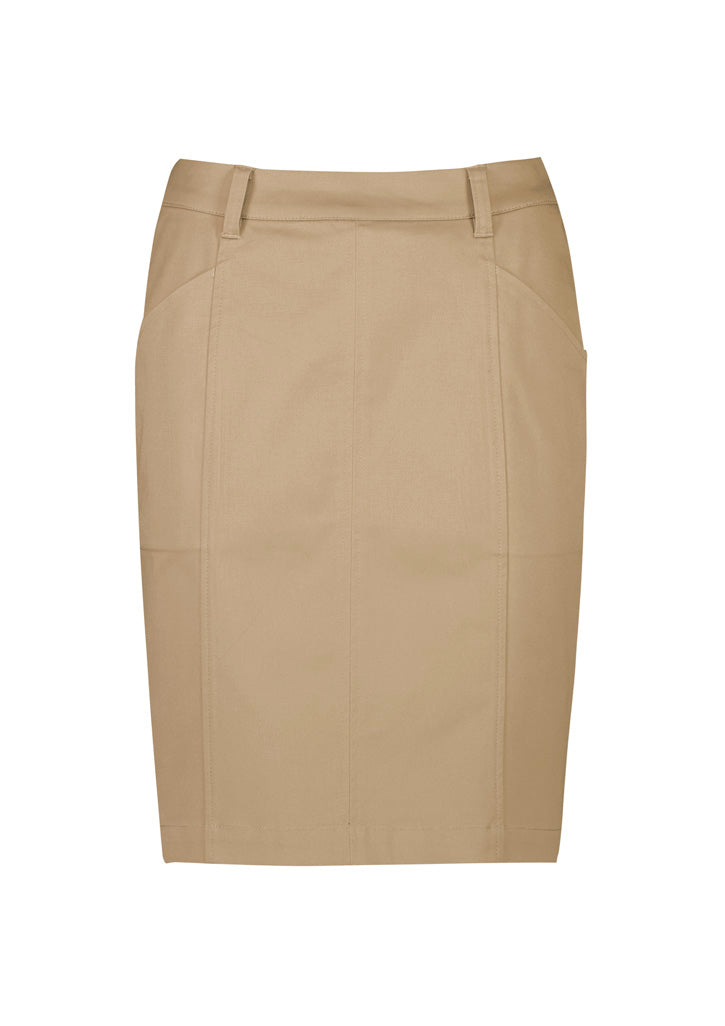 Womens Mid Waist Stretch Chino Skirt RGS264L