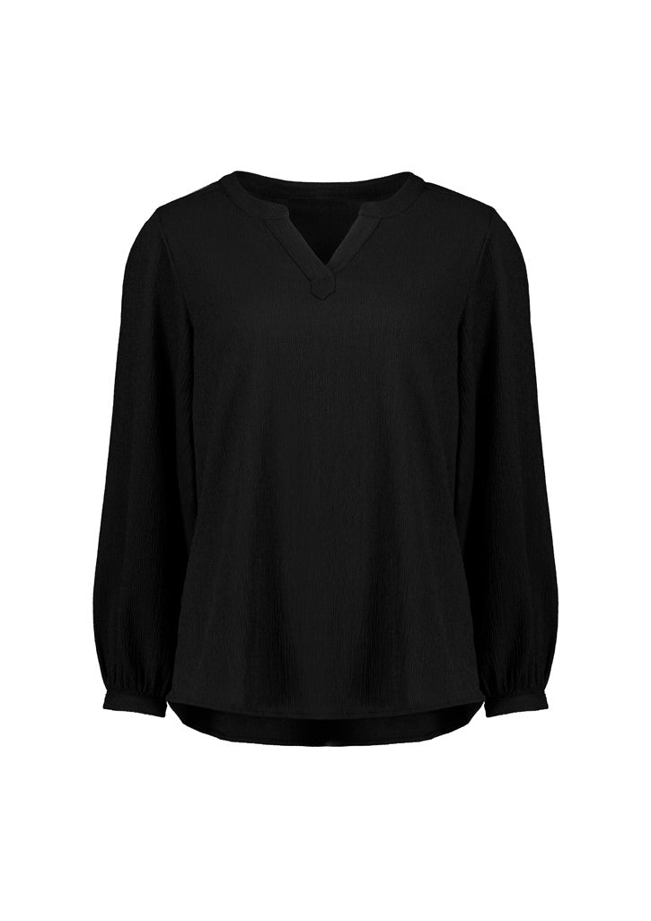 Womens Ruche Long Sleeve Blouse RU568LL