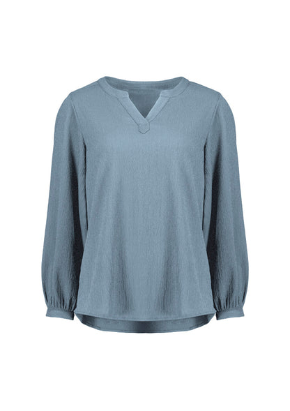 Womens Ruche Long Sleeve Blouse RU568LL