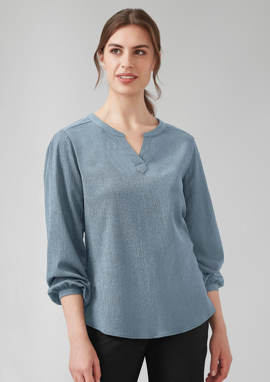 Womens Ruche Long Sleeve Blouse RU568LL
