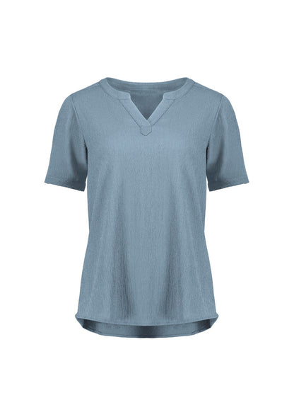Womens Ruche Short Sleeve Blouse RU568LS