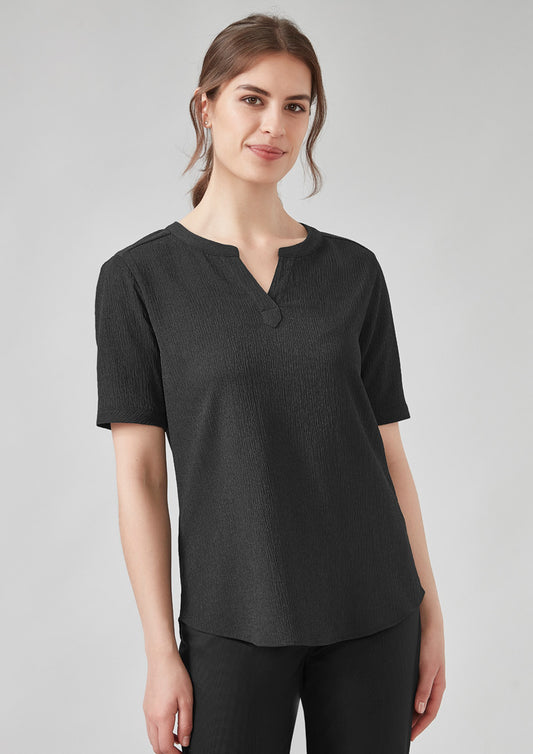 Womens Ruche Short Sleeve Blouse RU568LS
