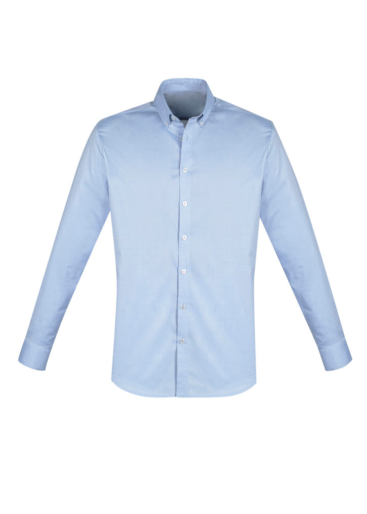 Biz Collection Mens Camden Long Sleeve Shirt - Blue