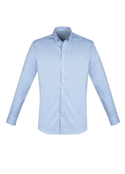 Biz Collection Mens Camden Long Sleeve Shirt - Blue