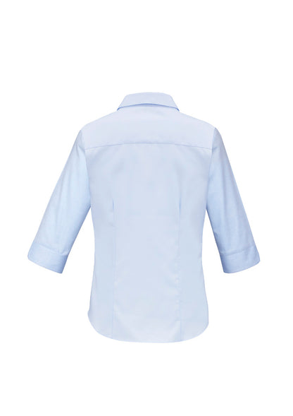 Biz Collection Womens Luxe 3/4 Sleeve Shirt - Blue