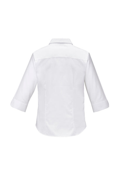 Biz Collection Womens Luxe 3/4 Sleeve Shirt - White