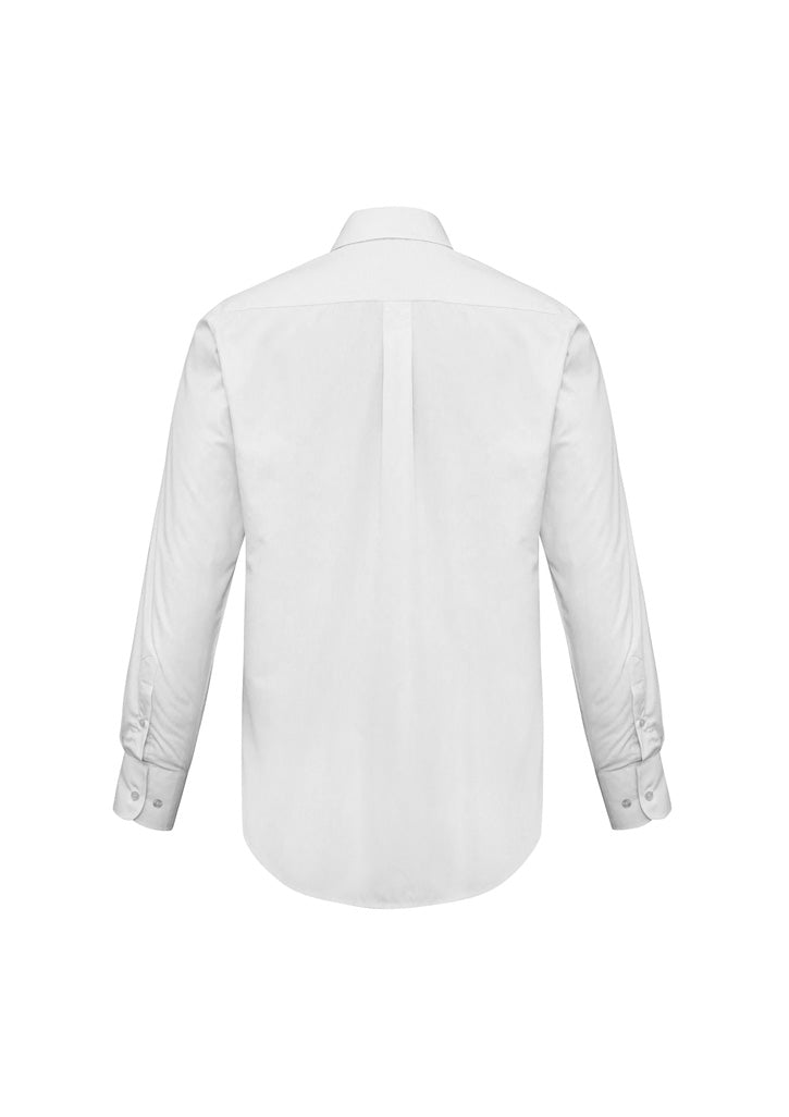 Biz Collection Mens Base Long Sleeve Shirt - White