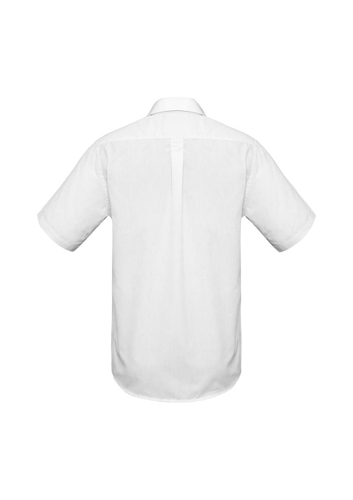 Biz Collection Mens Base Short Sleeve Shirt - White