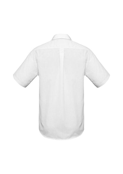 Biz Collection Mens Base Short Sleeve Shirt - White