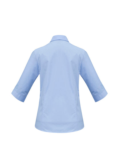 Biz Collection Womens Base 3/4 Sleeve Shirt - Blue