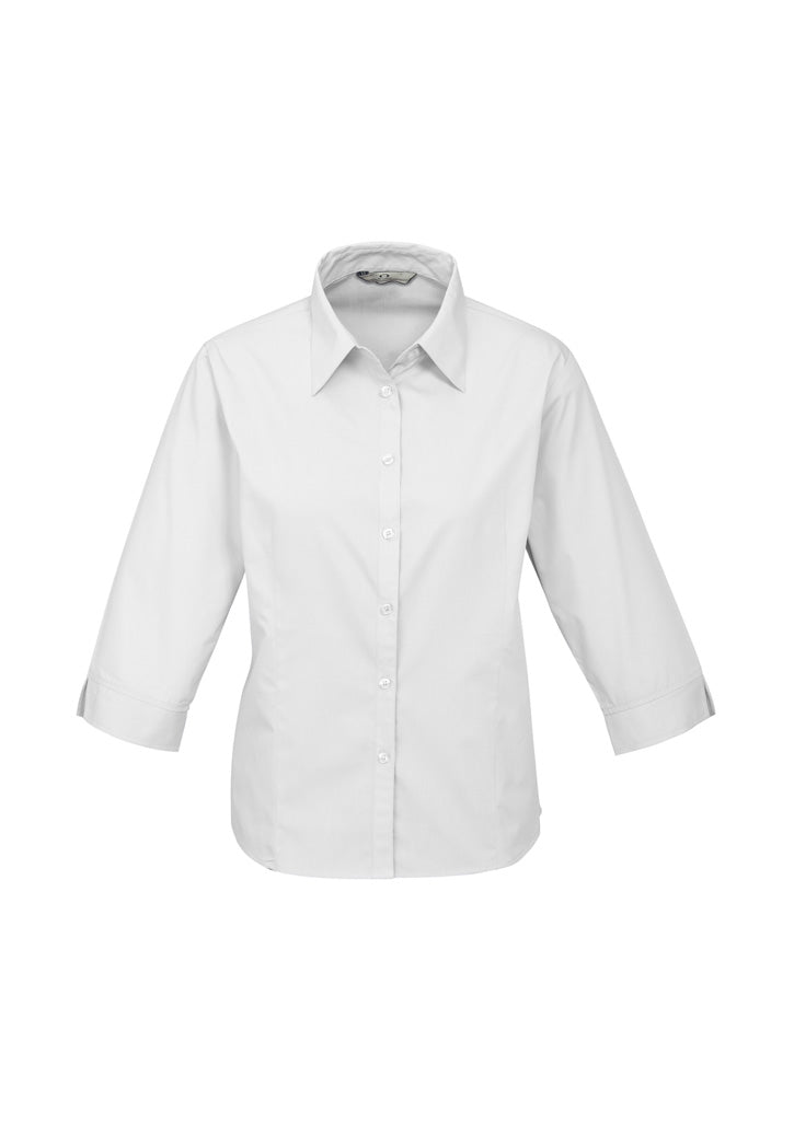 Biz Collection Womens Base 3/4 Sleeve Shirt - White