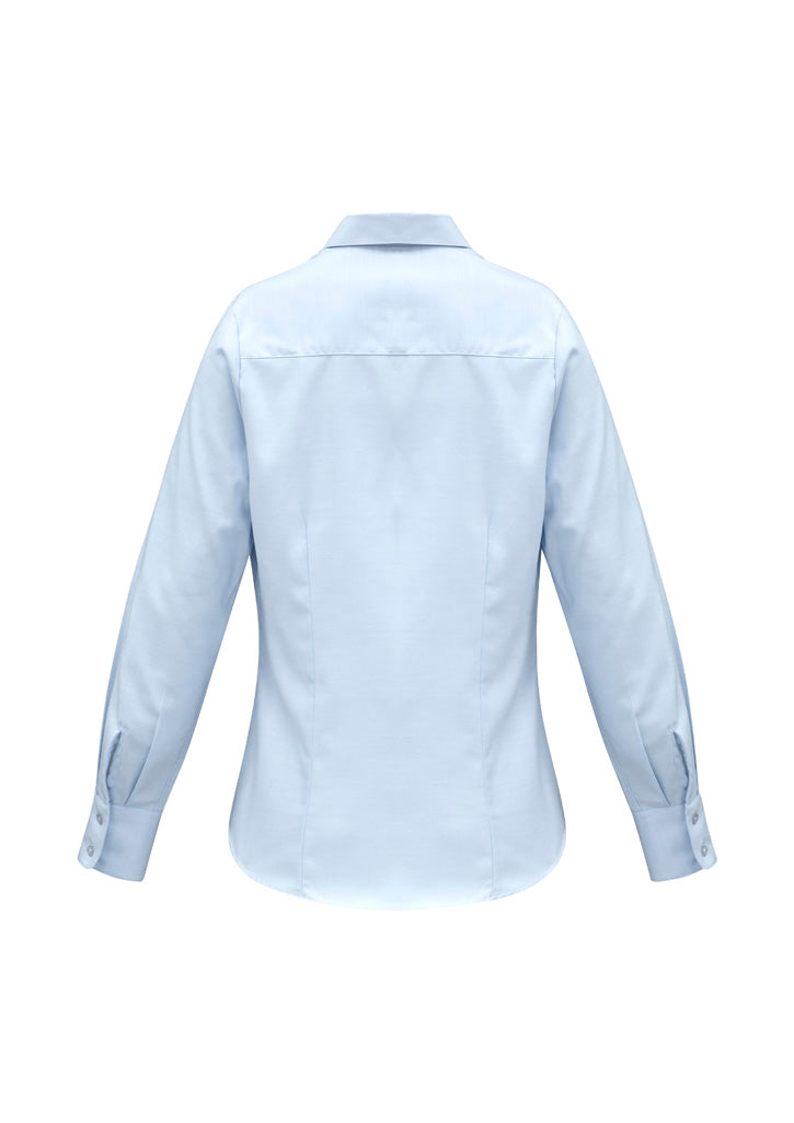 Biz Collection Womens Luxe Long Sleeve Shirt - Blue
