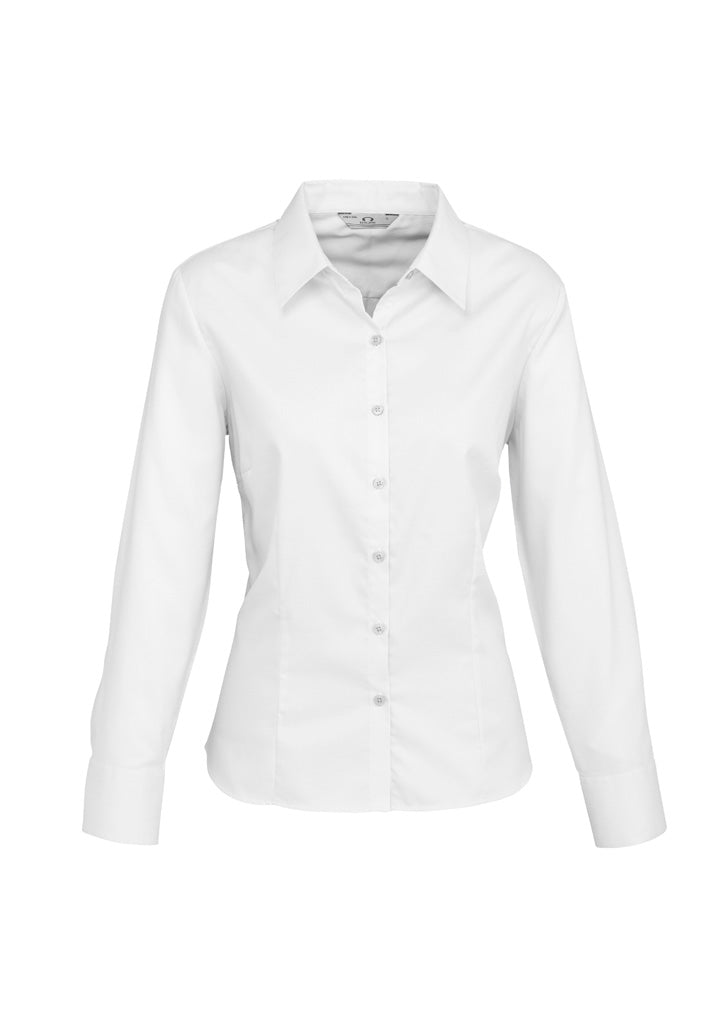 Biz Collection Womens Luxe Long Sleeve Shirt - White