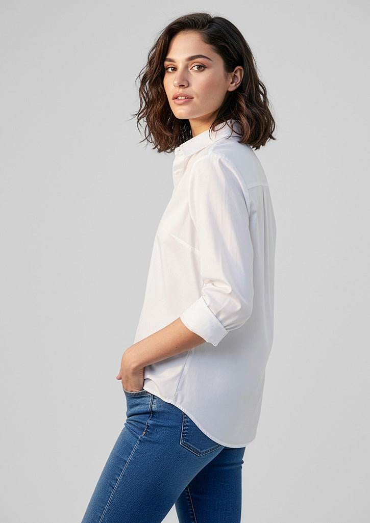 Biz Collection Womens Memphis Long Sleeve Shirt - White