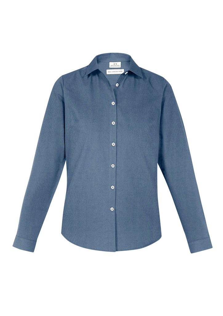 Biz Collection Womens Memphis Long Sleeve Shirt - Grey Smoke