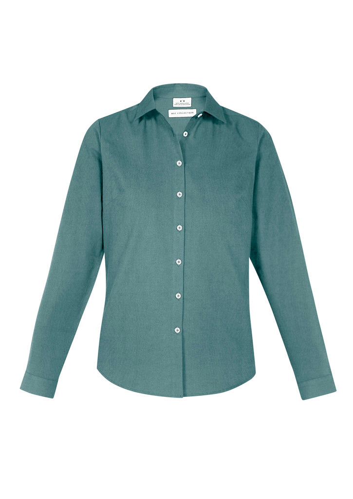 Biz Collection Womens Memphis Long Sleeve Shirt - Jasper Green