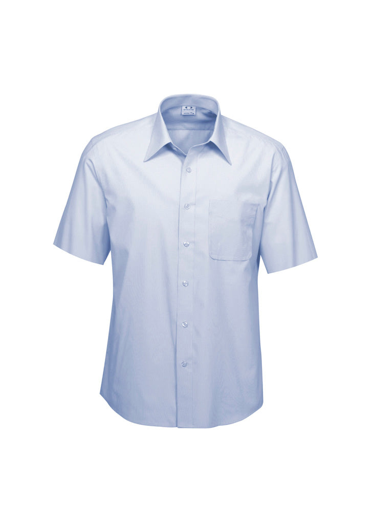 Biz Collection Mens Ambassador Short Sleeve Shirt - Blue