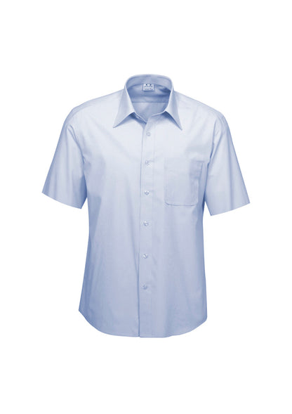 Biz Collection Mens Ambassador Short Sleeve Shirt - Blue