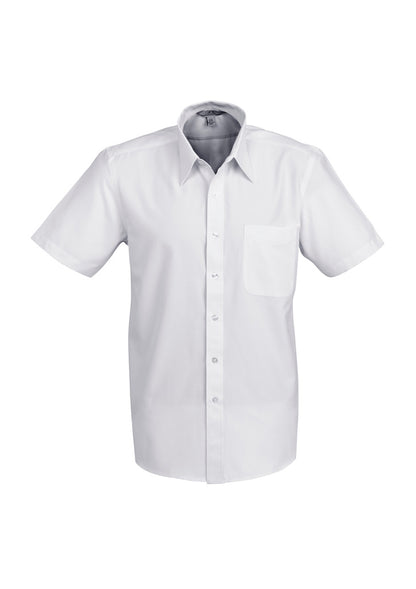 Biz Collection Mens Ambassador Short Sleeve Shirt - Silver Grey