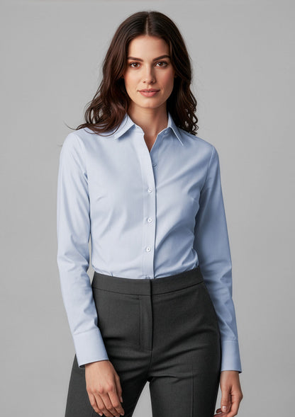 Biz Collection Womens Ambassador Long Sleeve Shirt - Blue