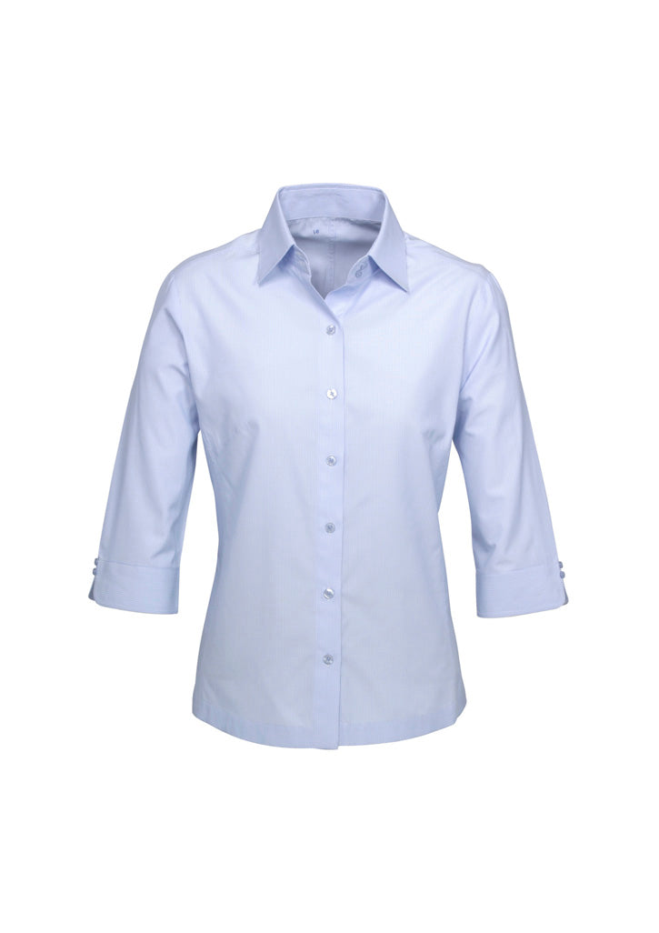 Biz Collection Womens Ambassador 3/4 Sleeve Shirt - Blue