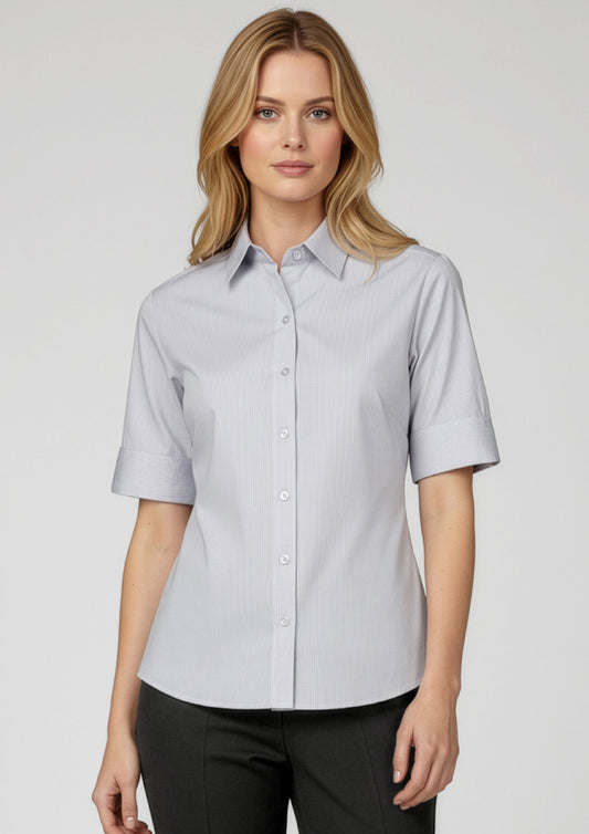Biz Collection Womens Ambassador Short Sleeve - Silver Grey