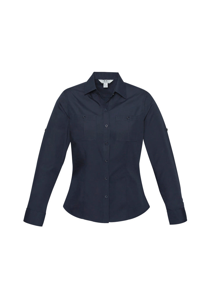 Biz Collection Womens Bondi Long Sleeve Shirt - Navy