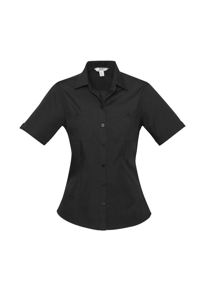 Biz Collection Womens Bondi Short Sleeve Shirt - Black