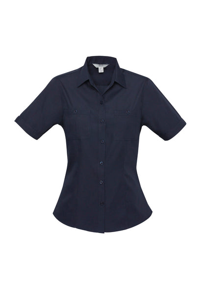 Biz Collection Womens Bondi Short Sleeve Shirt - Navy