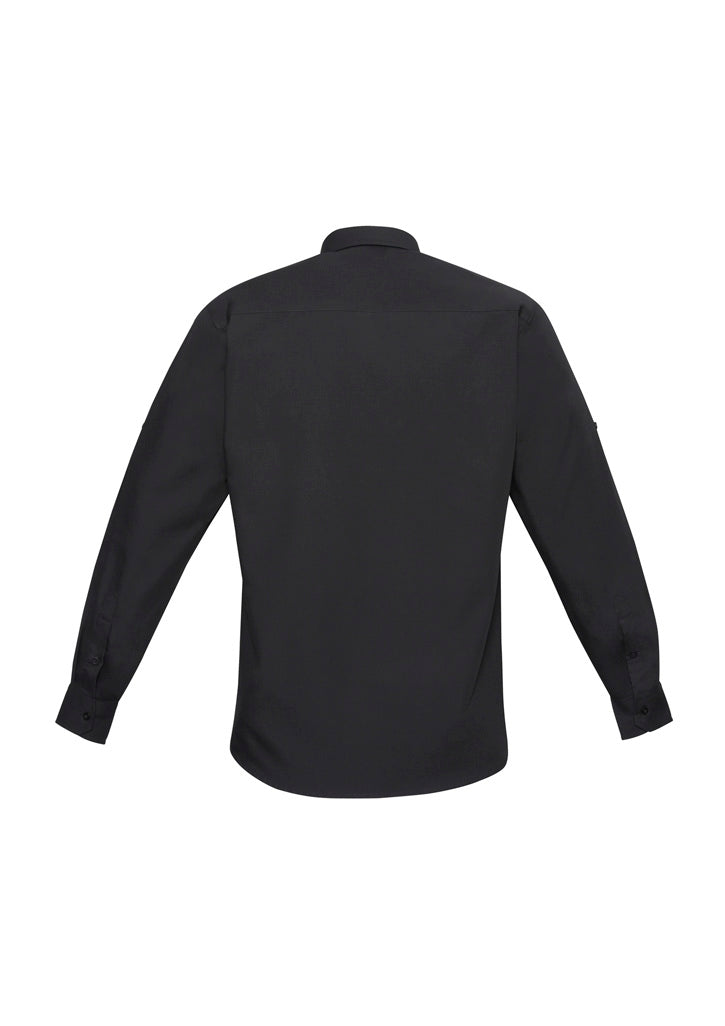 Biz Collection Mens Bondi Long Sleeve Shirt - Black