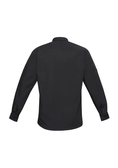 Biz Collection Mens Bondi Long Sleeve Shirt - Black