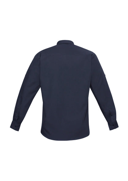 Biz Collection Mens Bondi Long Sleeve Shirt - Navy
