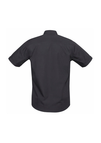 Biz Collection Mens Bondi Short Sleeve Shirt - Charcoal
