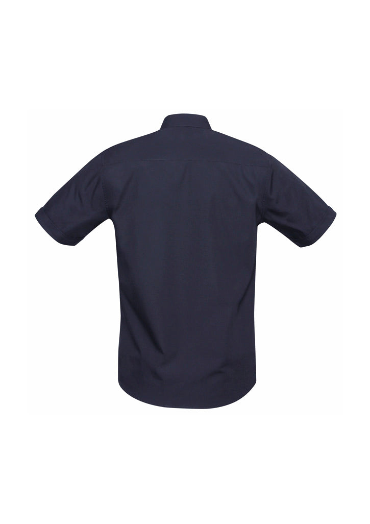 Biz Collection Mens Bondi Short Sleeve Shirt - Navy