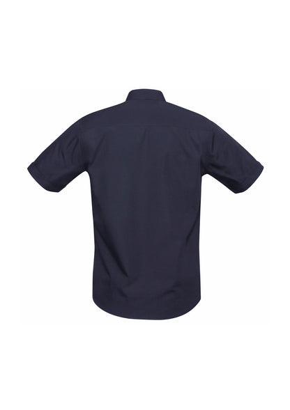 Biz Collection Mens Bondi Short Sleeve Shirt - Navy