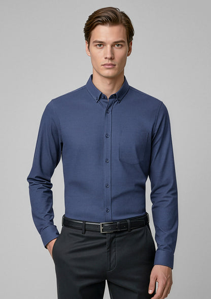 Biz Collection Mens Soul Long Sleeve Shirt - Navy