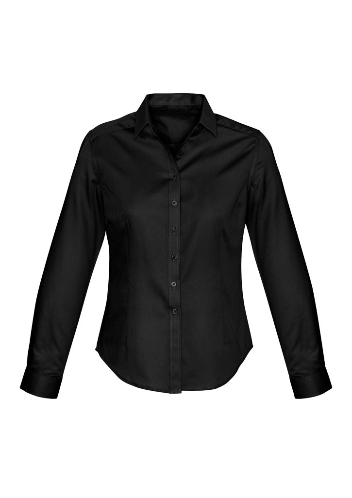 Biz Collection Womens Dalton Long Sleeve Shirt - Black