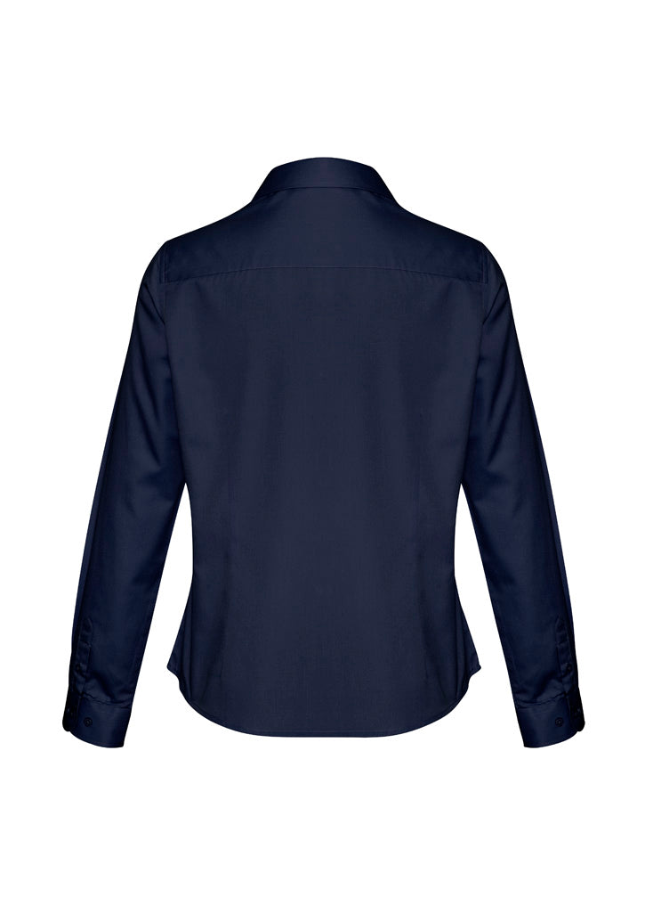 Biz Collection Womens Dalton Long Sleeve Shirt - Navy