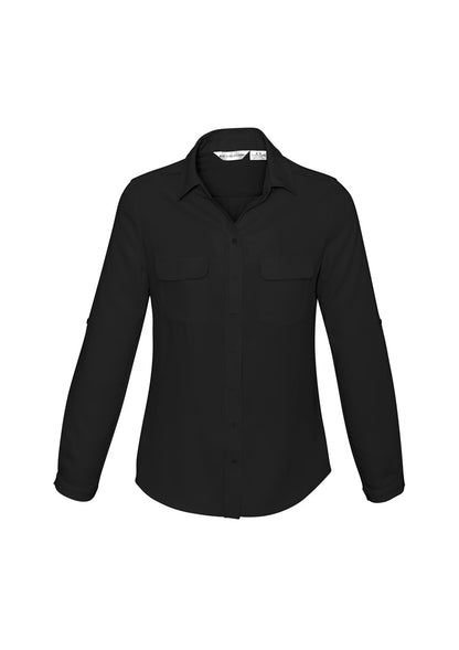 Biz Collection Womens Madison Long Sleeve Shirt - Black