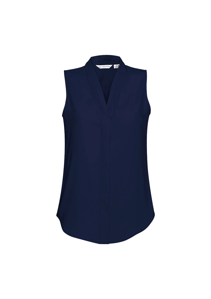Biz Collection Womens Madison Sleeveless Top - Midnight Blue