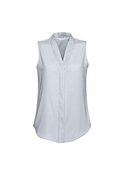Biz Collection Womens Madison Sleeveless Top - Silver Mist