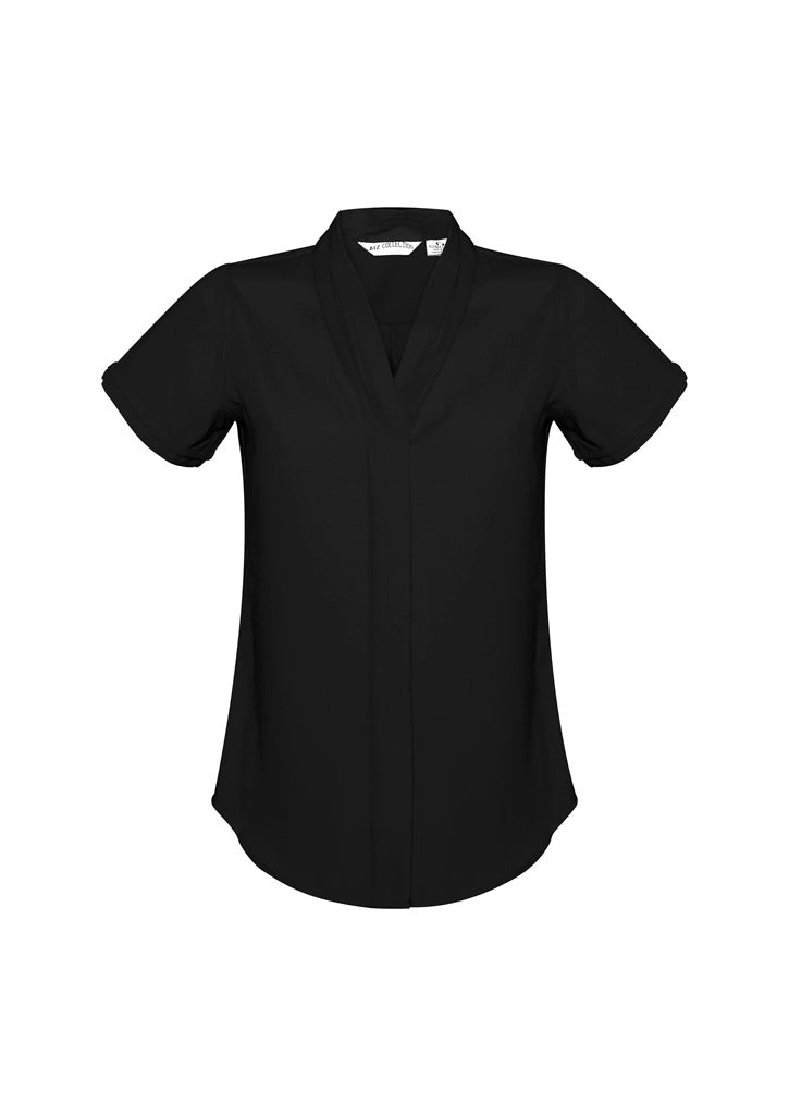 Biz Collection Womens Madison Short Sleeve Shirt - Black