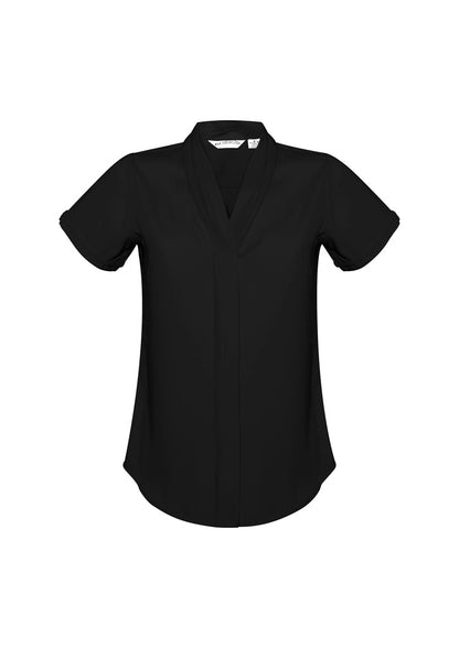 Biz Collection Womens Madison Short Sleeve Shirt - Black