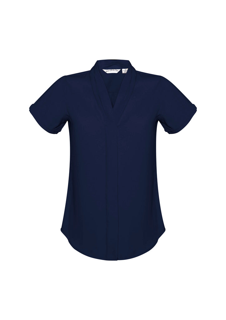 Biz Collection Womens Madison Short Sleeve Shirt - Midnight Blue