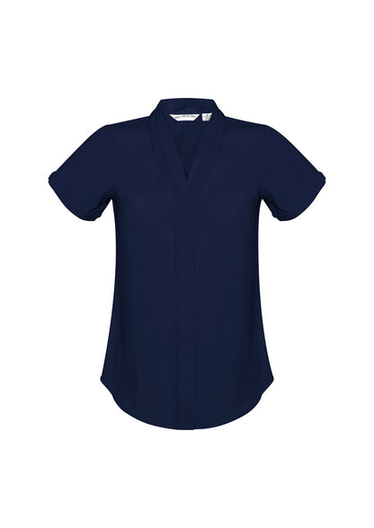 Biz Collection Womens Madison Short Sleeve Shirt - Midnight Blue